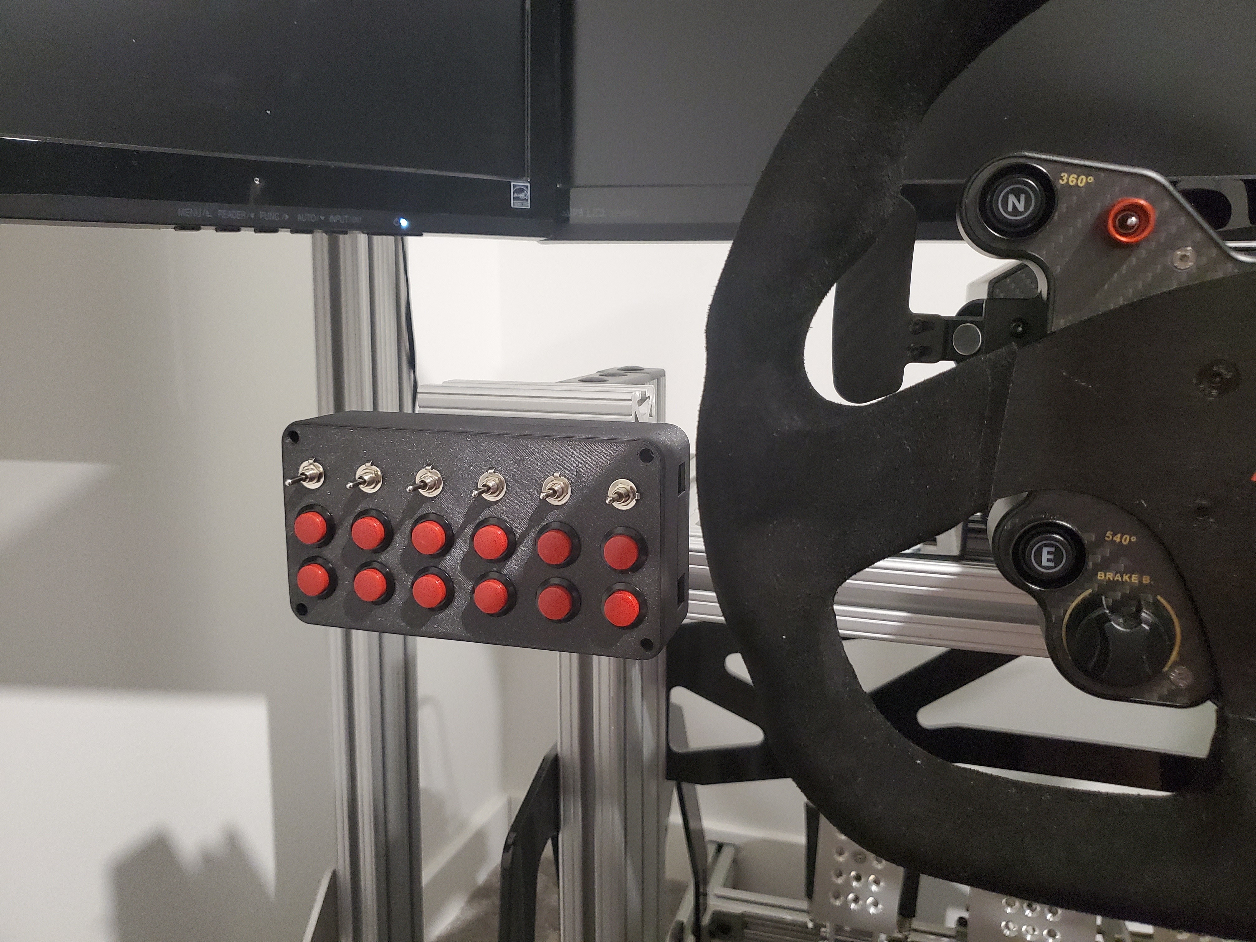 Buy Button Box Sim Racing USB Desk Clamp Encoder Start/stop